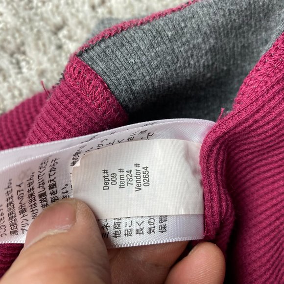 Eddie Bauer Shirt Men XXL 2XL Burgundy Gray Long Sleeve T-Shirt 1/4 Button Up - Picture 8 of 11